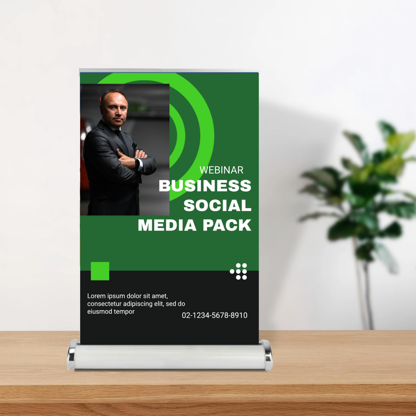 Personalized Tabletop Retractable Banner Stand | 11.5"x17.5" Desktop Marketing Display,T5