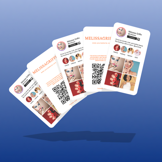 Customize Instagram Business Card - 3.5″ x 2″ Double-Sided QR Card - Skylar
