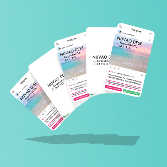 Customize Instagram Business Card - 3.5″ x 2″ Double-Sided QR Card - Nuvao