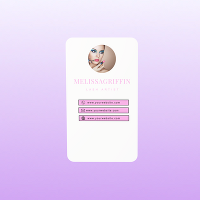 Customize Instagram Business Card - 3.5″ x 2″ Double-Sided QR Card - Amarah - Alternate view