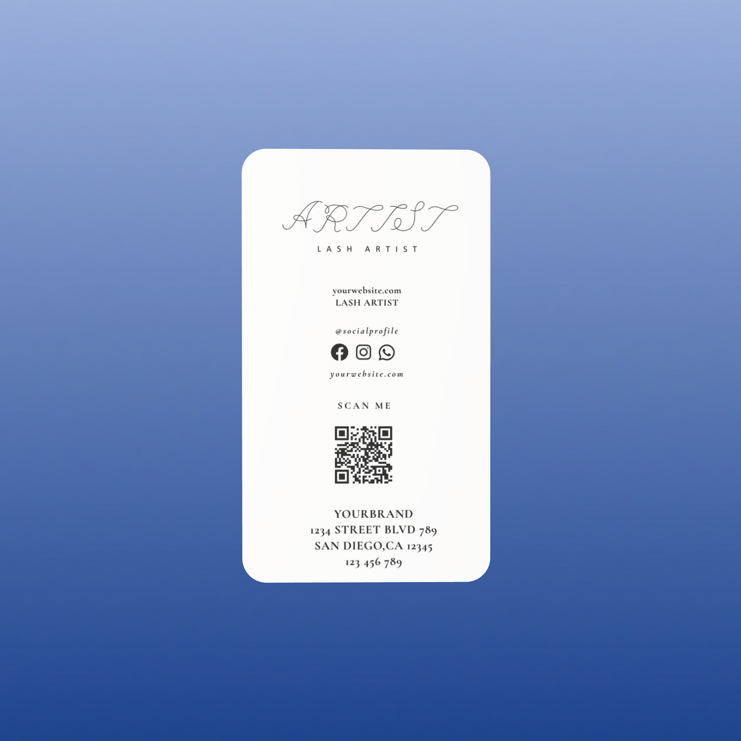 Customize Instagram Business Card - 3.5″ x 2″ Double-Sided QR Card - Journey