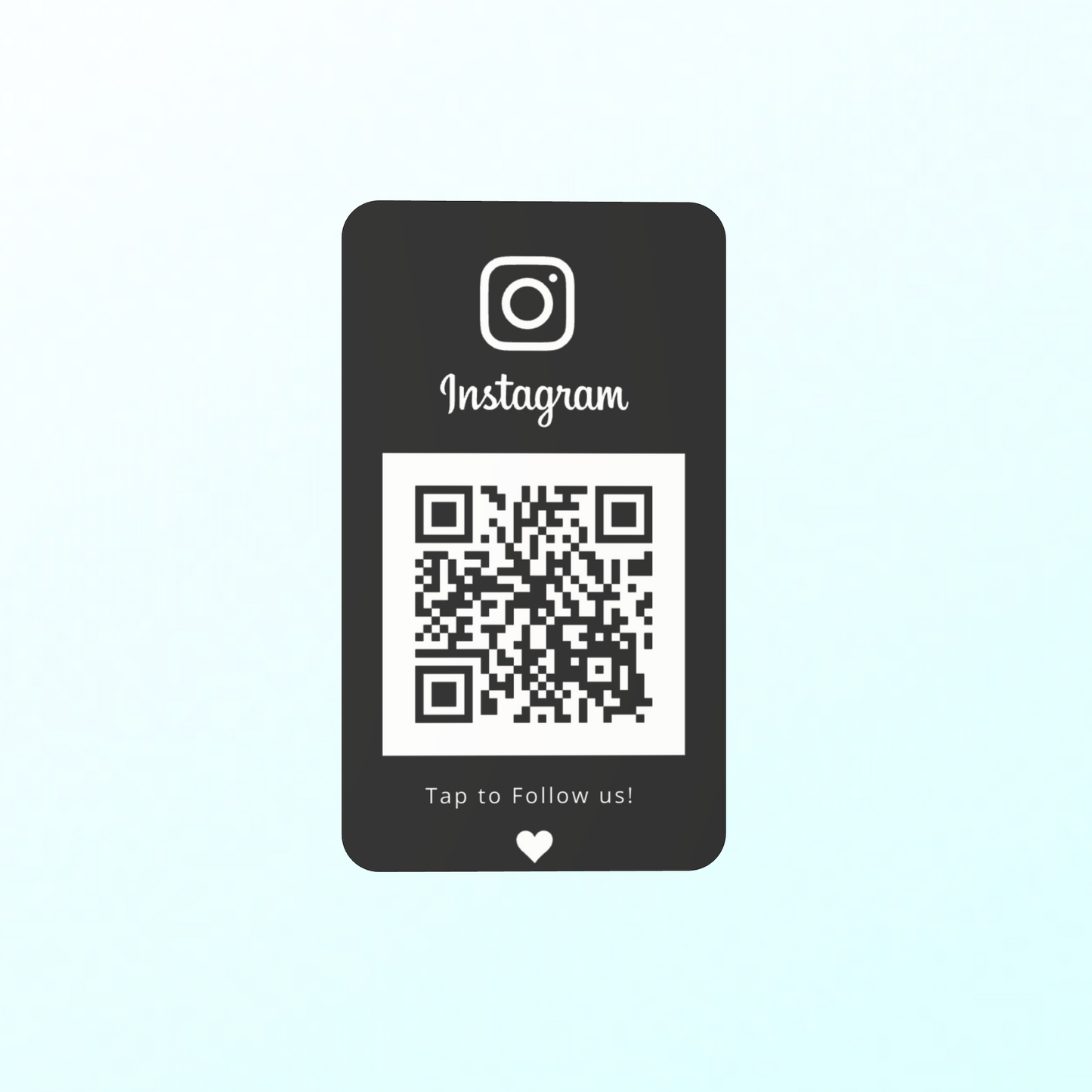 Customize Instagram Business Card - 3.5″ x 2″ Double-Sided QR Card - Profile - Dark