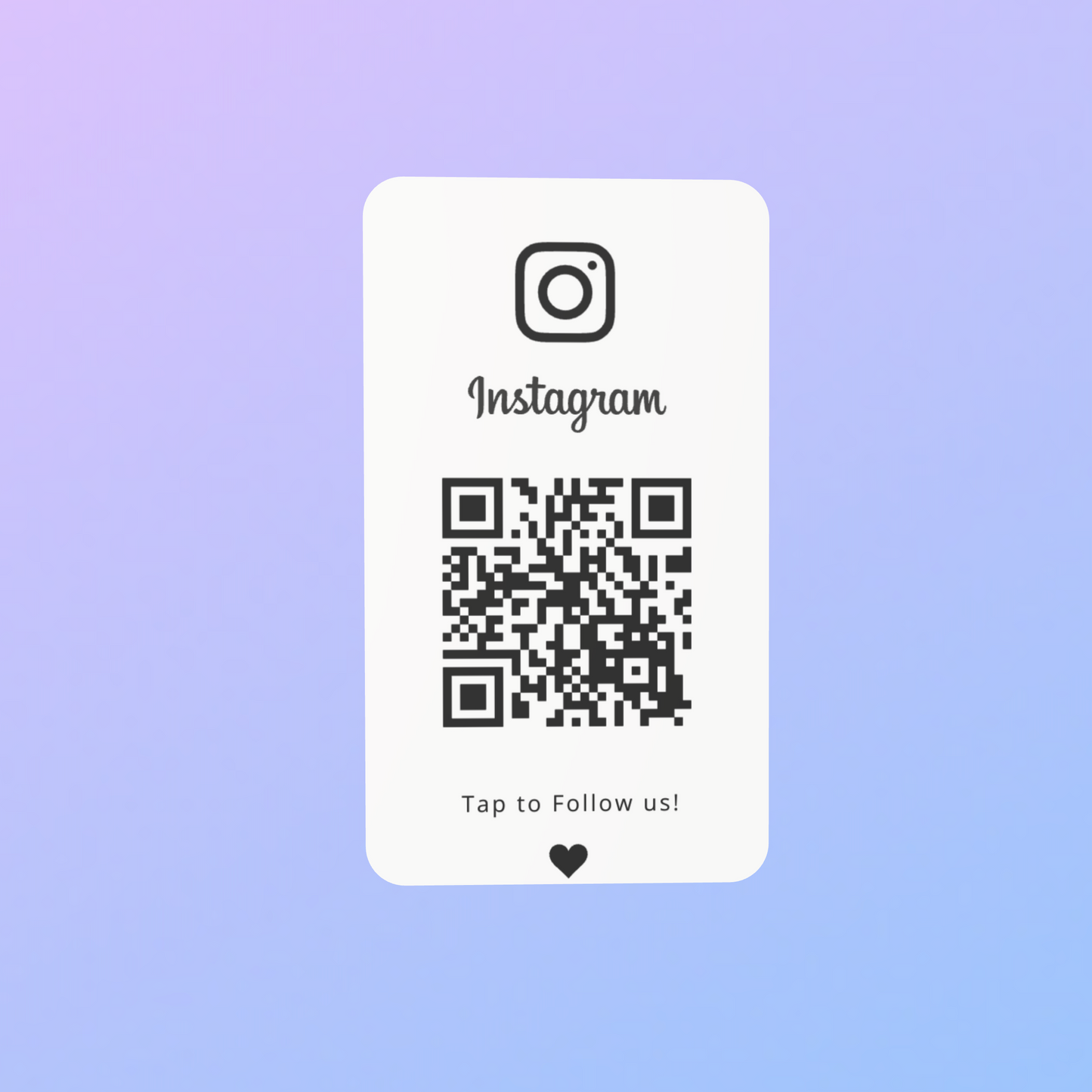 Customize Instagram Business Card - 3.5″ x 2″ Double-Sided QR Card - Profile - Light