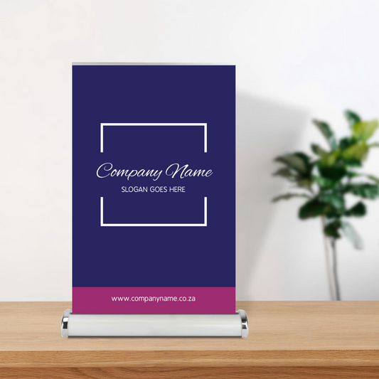 Personalized Tabletop Retractable Banner Stand | 11.5"x17.5" Desktop Marketing Display,T4