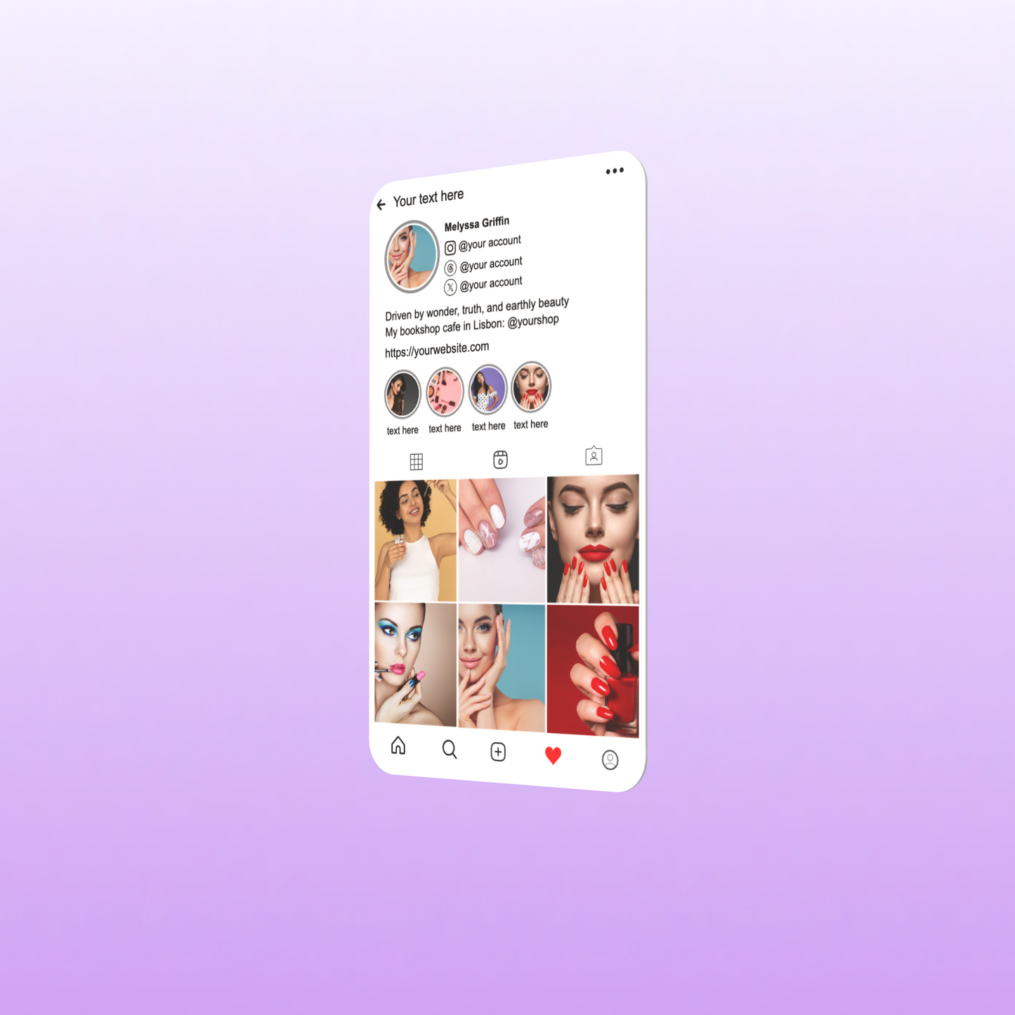 Customize Instagram Business Card - 3.5″ x 2″ Double-Sided QR Card - Jane
