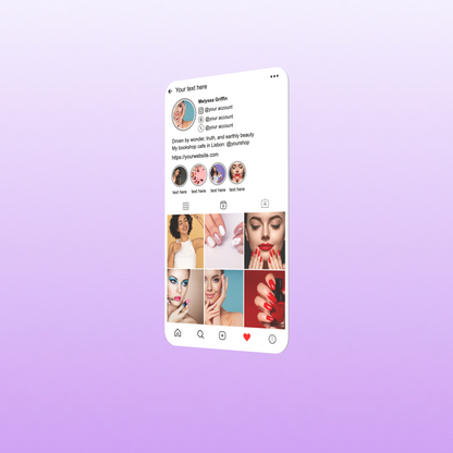 Customize Instagram Business Card - 3.5″ x 2″ Double-Sided QR Card - Jane